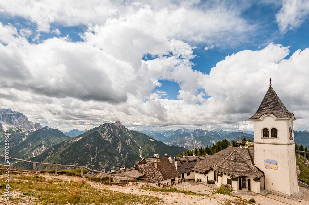 Beatifull mountain landscape with village.