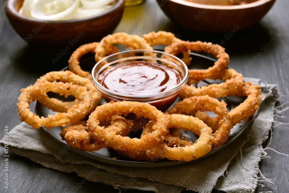 Crunchy fried onion rings Crunchy fried onion rings