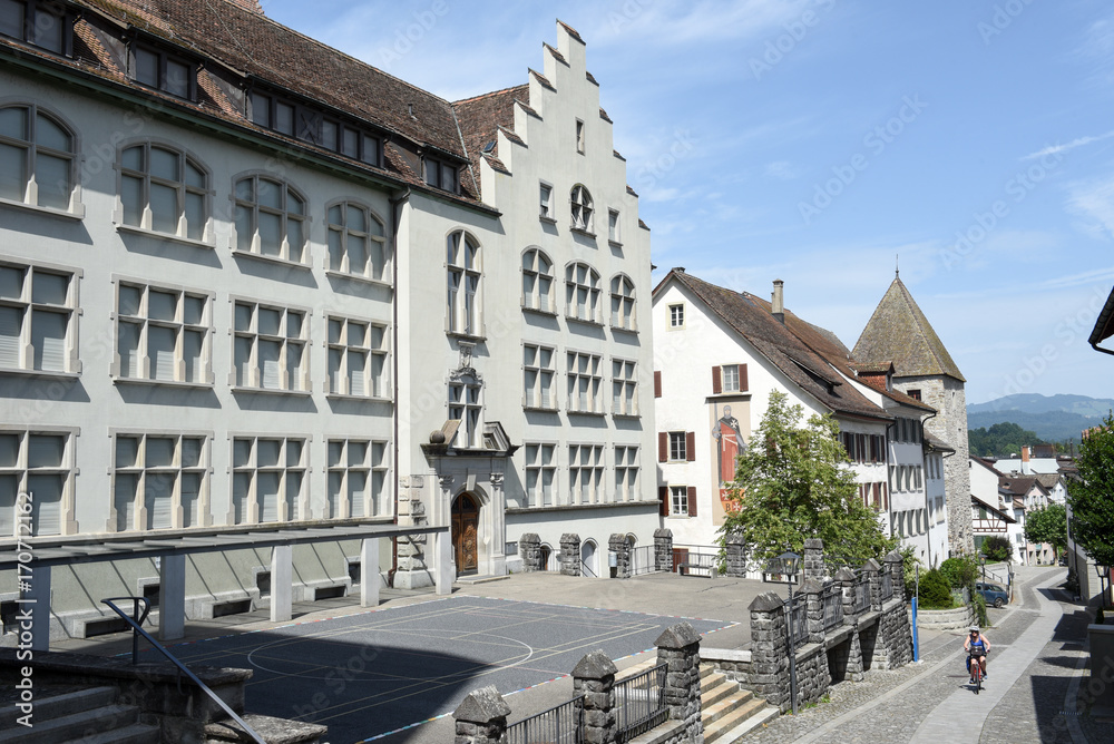 The old center of Rapperswil in Switzerland
