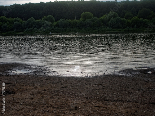 evening on the Oka river in the Tula region