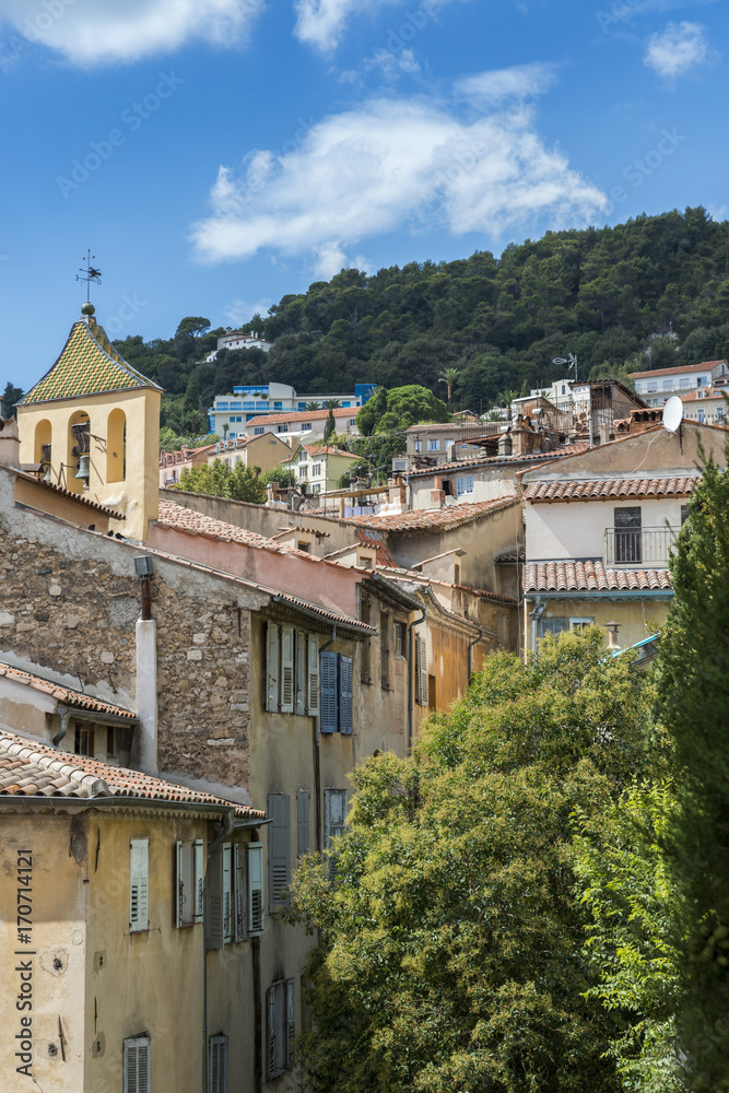 Typical provencal houses in Grasse, Cote d'Azur, France