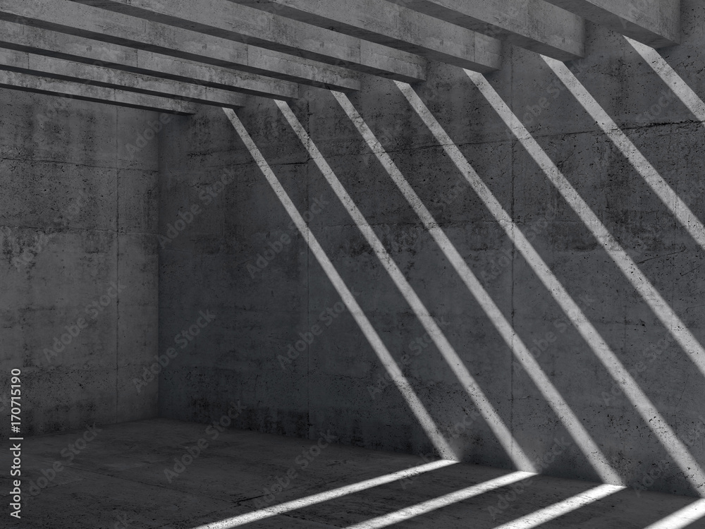 Fototapeta Abstrakta pusty betonowy 3d wnętrza tło