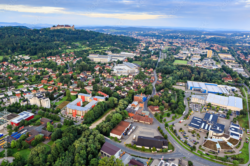 air view of Coburg town