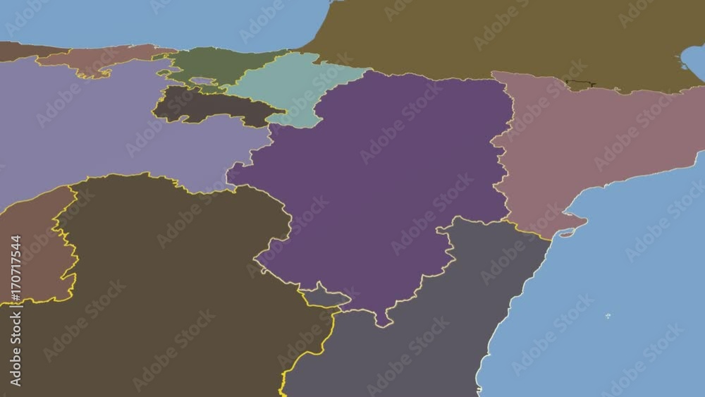 Aragon - Spain, autonomous community extruded. Solids Aragon - Spain, autonomous community extruded. Solids