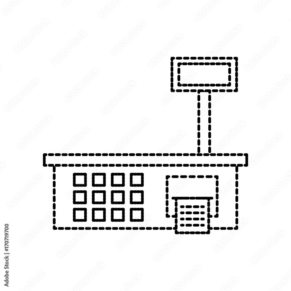 weight scale measure supermarket equipment vector illustration weight scale measure supermarket equipment vector illustration