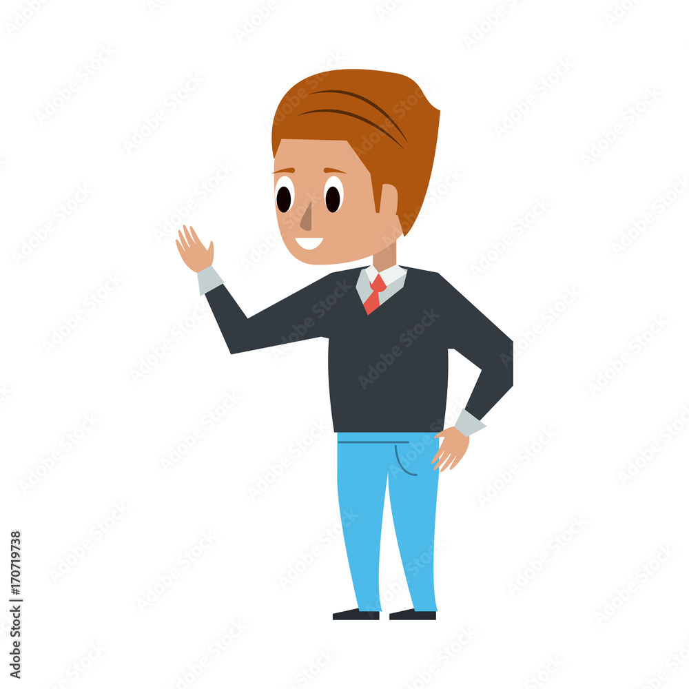 man preppy young adult icon image vector illustration design 