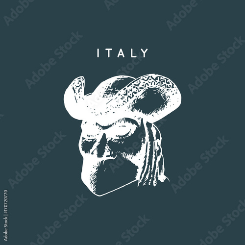 Wallpaper Mural Venetian mask drawing. Venice touristic symbol. Vector hand sketched illustration of Italy sights Torontodigital.ca