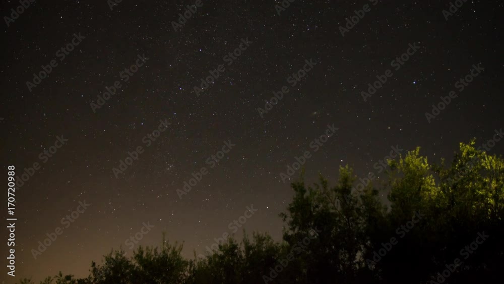 Time lapse during summer time of the sky over Greece at night time Time lapse during summer time of the sky over Greece at night time