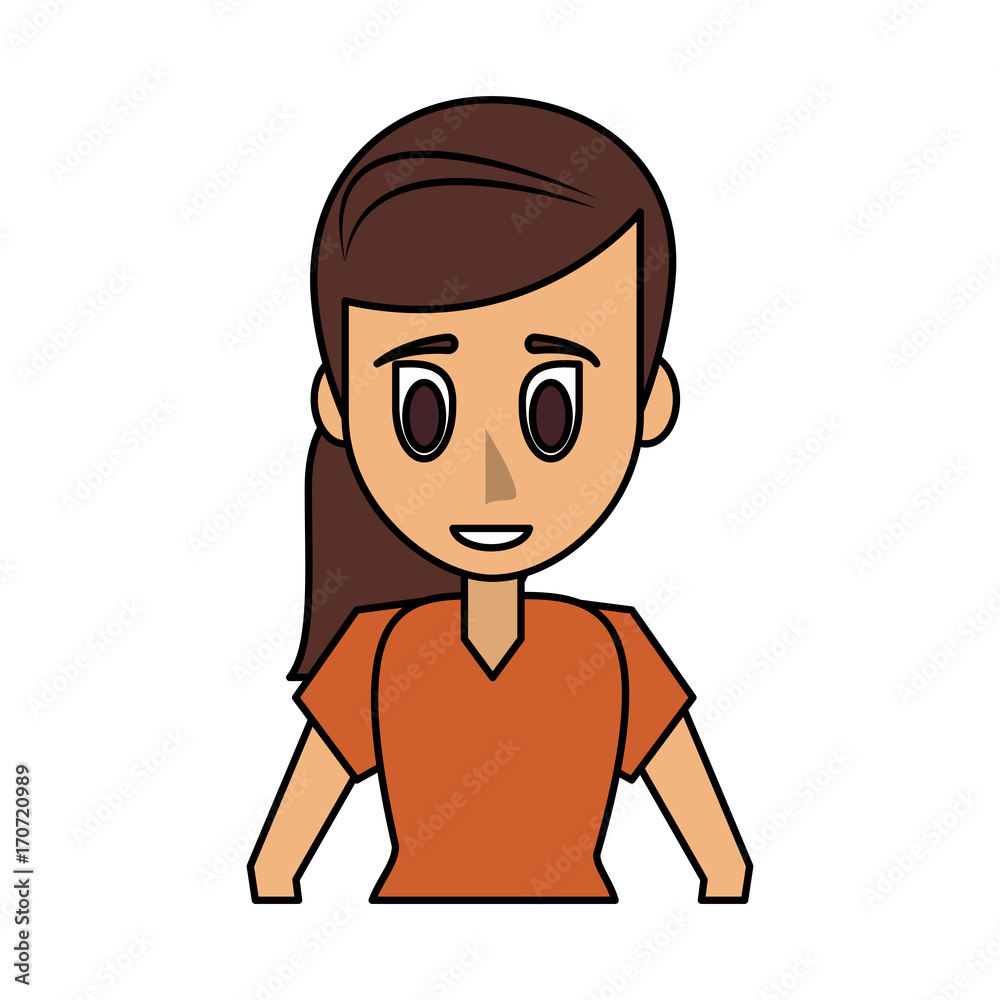 young woman with ponytail icon image vector illustration design young woman with ponytail icon image vector illustration design