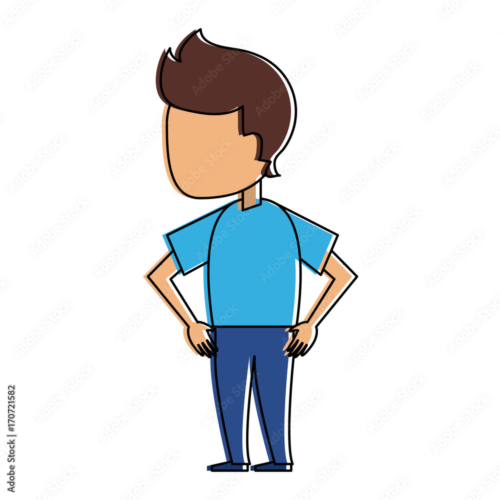 man avatar wearing blue t shirt icon image vector illustration design man avatar wearing blue t shirt icon image vector illustration design