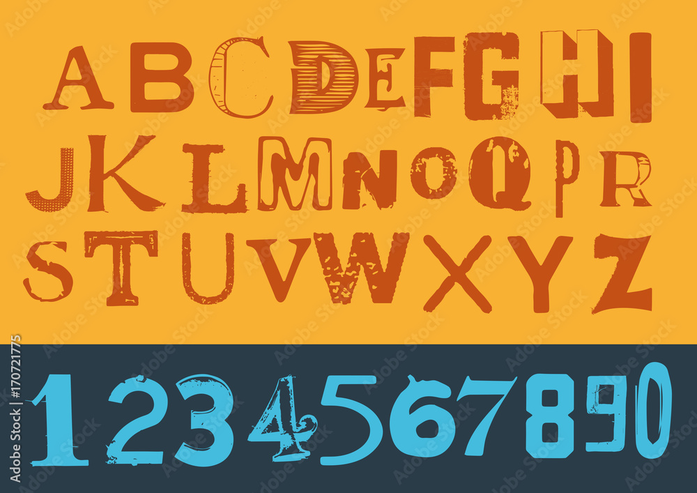 retro alphabet vector illustration retro alphabet vector illustration