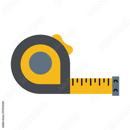 measuring tape tool icon image vector illustration design 