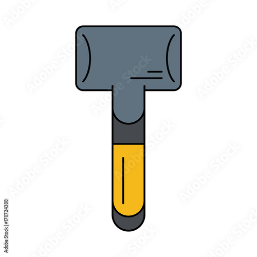 hammer tool icon image vector illustration design 
