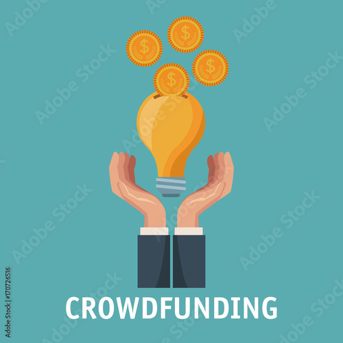 Crowfunding and business icon vector illustration graphic design