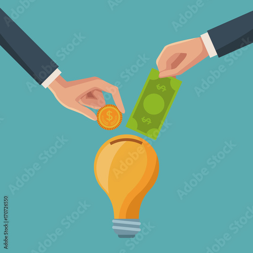 Crowfunding and business icon vector illustration graphic design