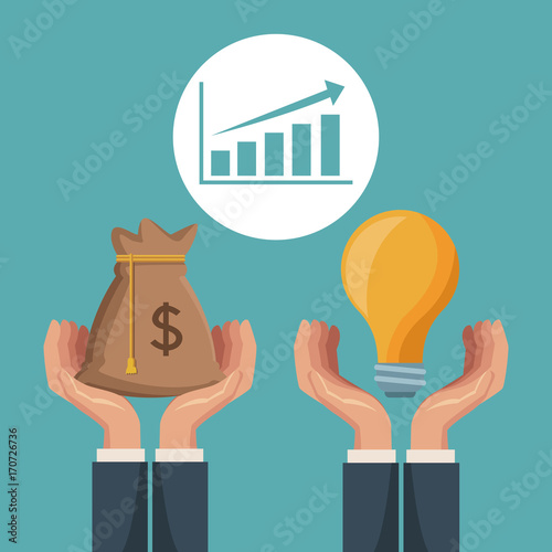 Crowfunding and business icon vector illustration graphic design