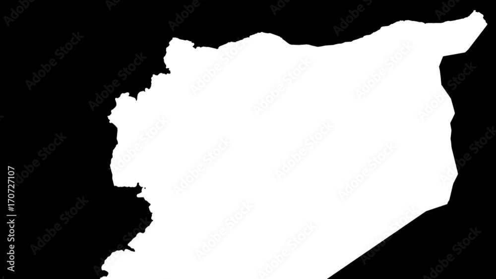 Aleppo - Syria, region extruded. Solids Aleppo - Syria, region extruded. Solids