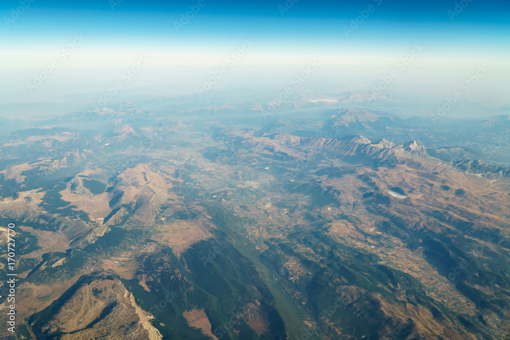 Airplane View Of Planet Earth Horizon Airplane View Of Planet Earth Horizon
