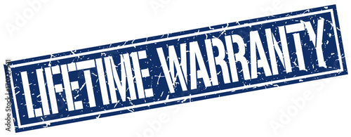lifetime warranty square grunge stamp