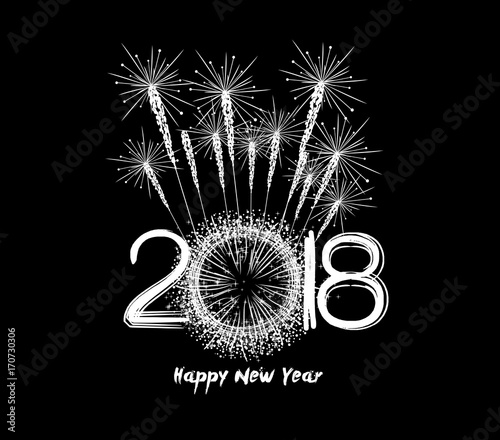 Fireworks for new year 2018