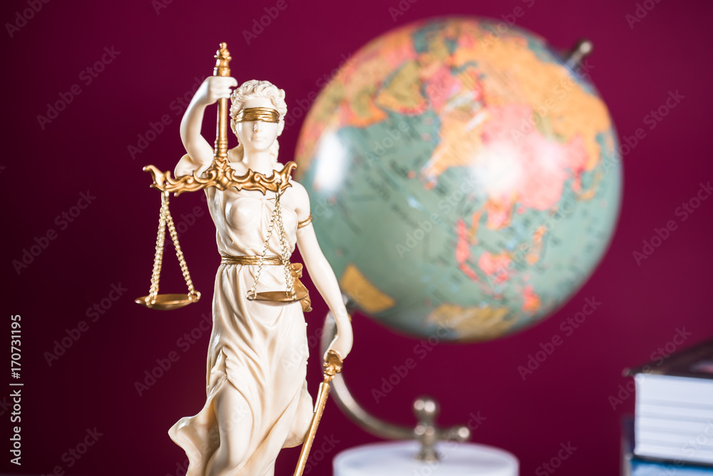 Legal office of lawyers and attorney. Judge Gavel, Scale of Justice