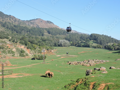 Vista aérea parque natural de Cabárceno, Cantabria