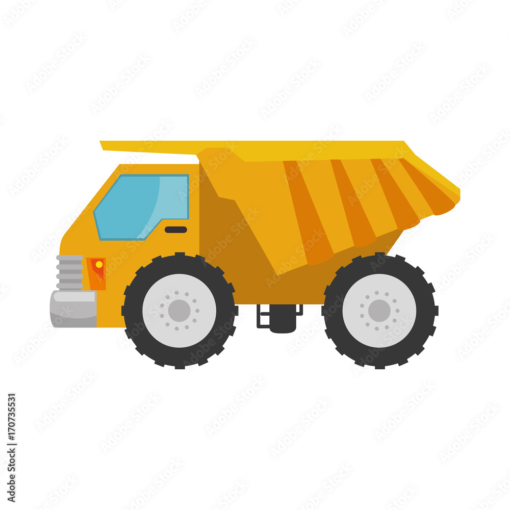 dump truck isolated icon vector illustration design