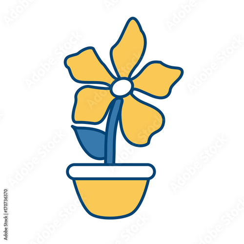 Flower in vase icon vector illustration graphic design