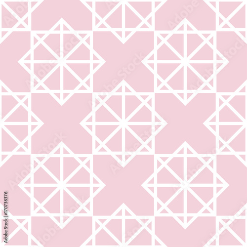 Geometric pale pink seamless pattern for fabrics