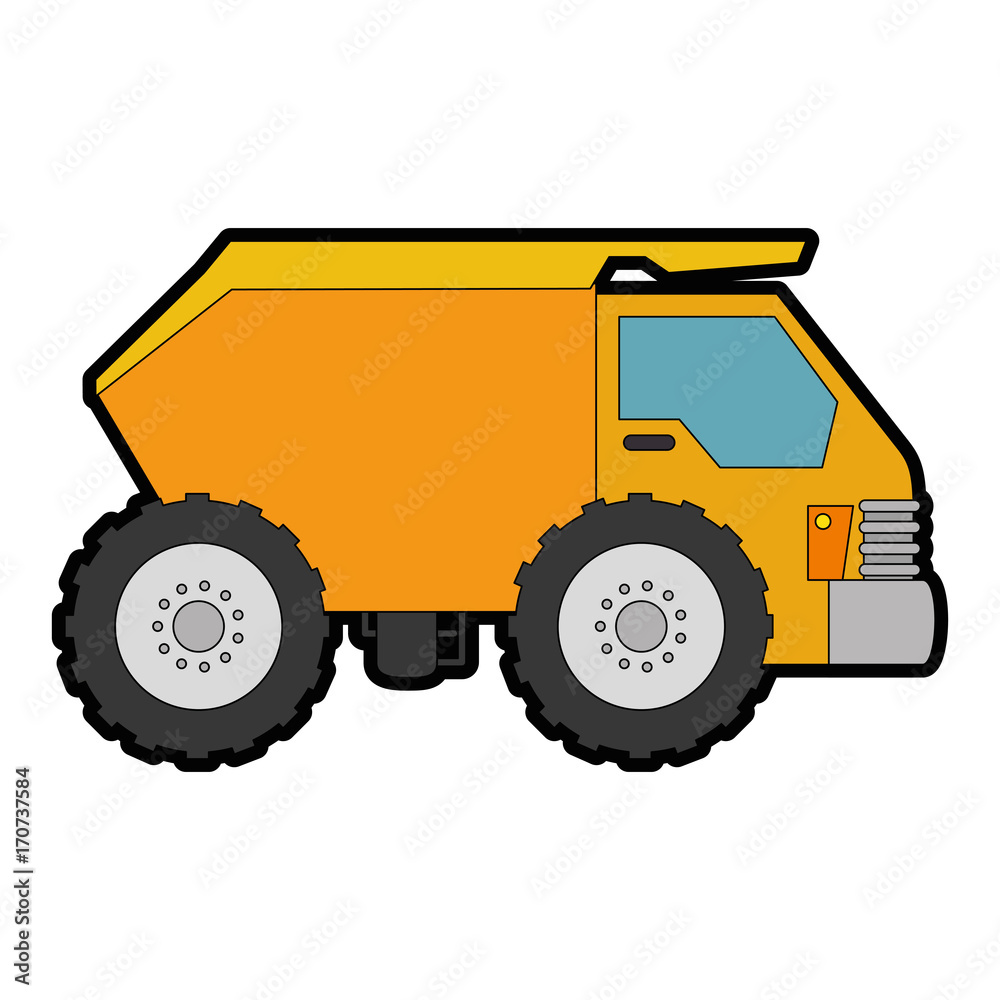 dump truck isolated icon vector illustration design