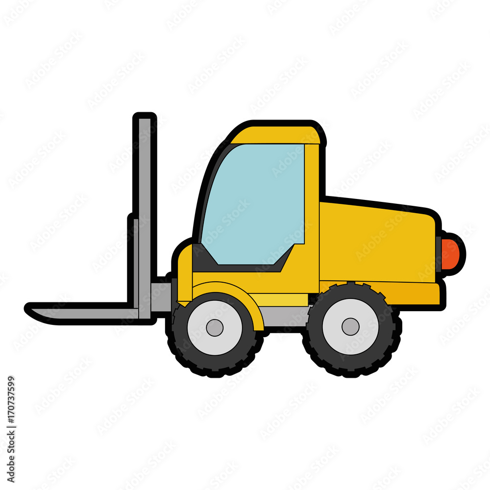 forklift vehicle isolated icon vector illustration design
