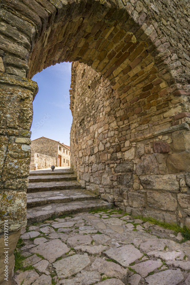 Arab gate on the walls of Medinaceli, Spain