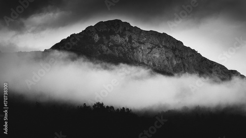 Landscape view of Bistra Mountain, Macedonia b/w © Rade Lukovic