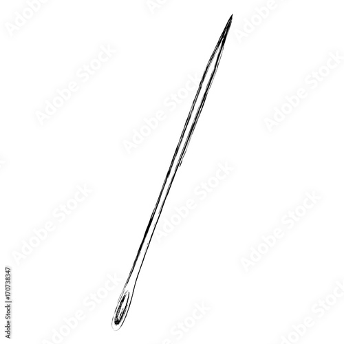 sewing needle isolated icon vector illustration design