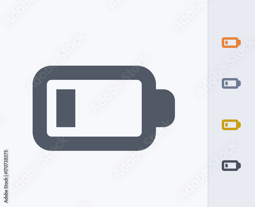 Low Battery - Carbon Icons. A professional, pixel-perfect icon designed on a 32x32 pixel grid and redesigned on a 16x16 pixel grid for very small sizes.