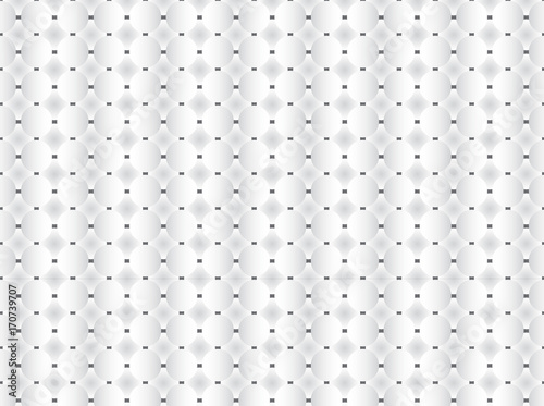 Abstract vector digital pixel mosaic, white and black color, gray scale seamless pattern background