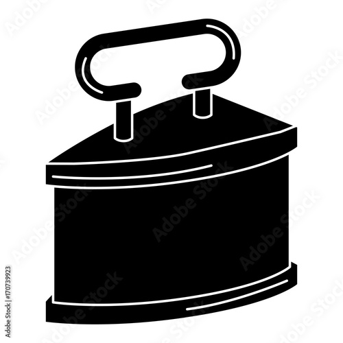 antique iron clothes icon vector illustration design