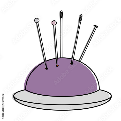 sewing pincushion isolated icon vector illustration design
