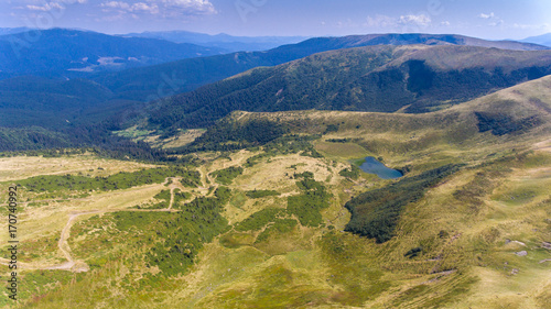 Lake Apshinets in Carpathians mountain