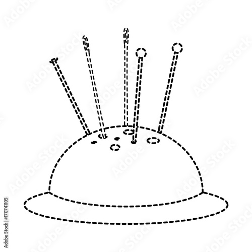 sewing pincushion isolated icon vector illustration design