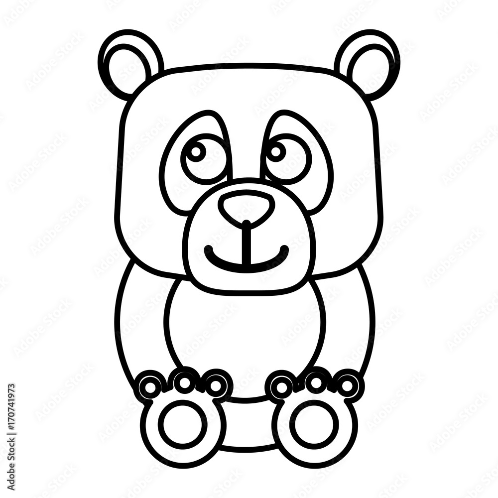 Obraz premium bear cartoon animal icon vector illustration graphic design