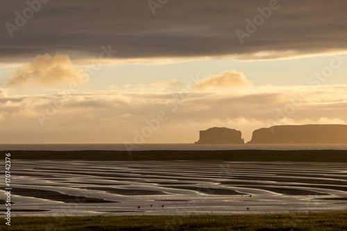 Icelandic scenery in skagafjordur, near the village hofsos, north of iceland photo