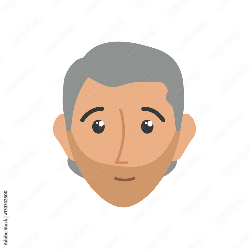 Fototapeta premium colorful face man over white background vector illustration