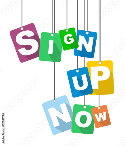 vector illustration background sign up now