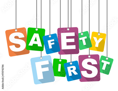 vector illustration background safety first