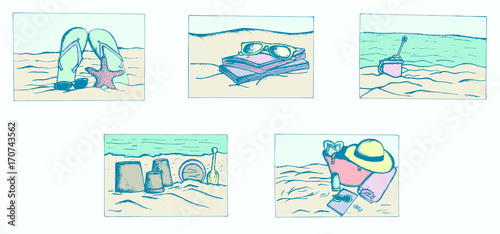 Vector icon set for holiday
