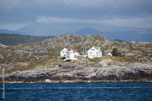 Ryvarden lighthouse on the western coast of Norway.
