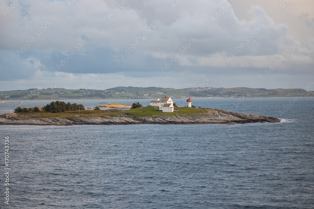 Lighthouse in Rogaland county, Norway.