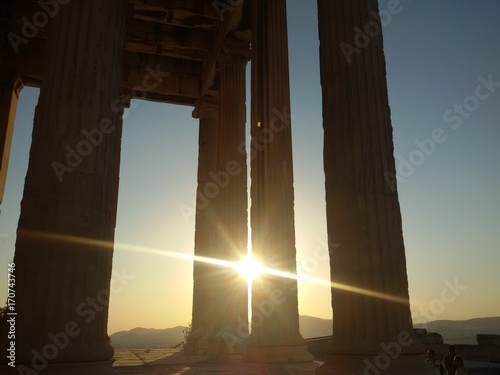 Sunset in Athens photo