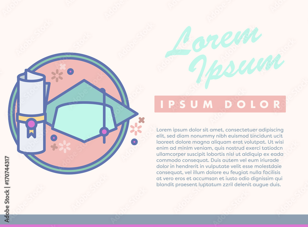 Vector image of card with text lorem ipsum